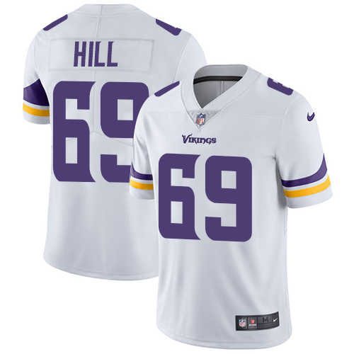 Minnesota Vikings #69 Limited Rashod Hill White Nike NFL Road Men Jersey Vapor Untouchable